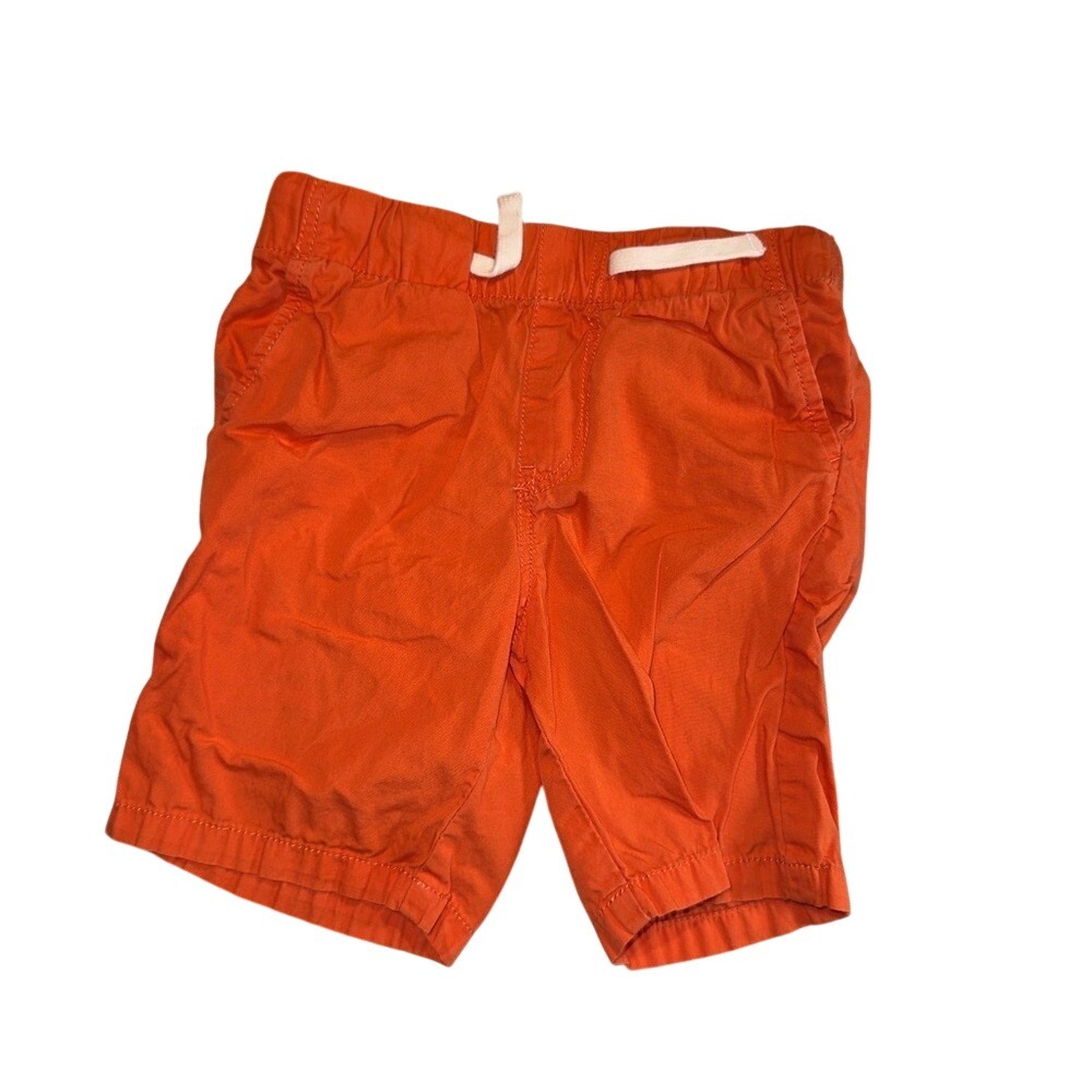 HM Boys Vibrant Orange Athletic Shorts Kids Size 4T Elastic Waist Drawstring